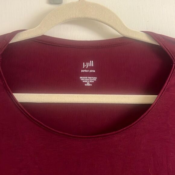✨J Jill Perfect Pima Delicate Trim Tunic Sz 3X Top✨ - Picture 3 of 6
